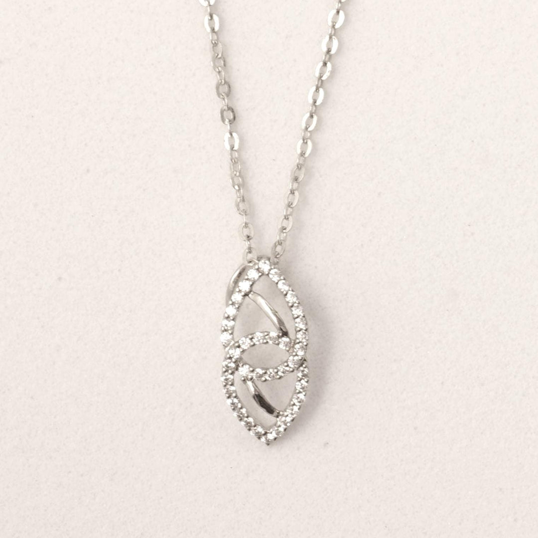 Double Teardrop Diamond Necklace, 14k Solid Gold, Natural Diamond, Intertwined Pear Minimalistic Pendant, Stackable Layering Jewelry