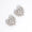 Load image into Gallery viewer, Heart Cluster Stud Earrings, 14k Solid Gold, Natural Diamonds, Angel Marquise Wings Earrings, Bridal Statement Jewelry, Cocktail Studs
