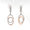 Load image into Gallery viewer, Interlocking Oval Dangle Diamond Earrings, 14k Solid Gold, Natural Diamond, Two Tone Drop Earring, Wedding Bridal Jewelry, Statement Dangler
