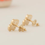 Load image into Gallery viewer, Kids Mushroom Diamond Earrings, 14k Solid Gold, Colorful Enamel Studs, Natural Diamonds, Gift for girls, Ready To Ship, HRD Certified
