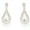 Load image into Gallery viewer, Peardrop Dangle Diamond Earrings, 14k Solid Gold, Natural Diamonds, Double Halo Bridal Jewelry, Solitaire  Drop Danglers, Statement Earrings
