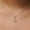 Load image into Gallery viewer, Teardrop Diamond Necklace, 14k Solid Gold, Natural Diamond, Minimalistic Stackable Pendant, Abstract Layer Necklace, Openwork Pavé Jewelry
