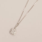 Load image into Gallery viewer, Halo Cushion Diamond Necklace, 14k Solid Gold, Natural Diamonds, Cluster Set Everyday Chain Pendant, Minimalist Stackable Jewelry
