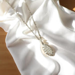 Load image into Gallery viewer, Eye Shape Diamond Pendant Necklace, 14k Solid Gold, Natural Diamonds, Baguette Cluster Stacking Chain Jewelry, Minimalist Layering Necklace
