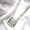 Load image into Gallery viewer, Square Blue Sapphire Diamond Pendant Necklace,  14k Solid Gold, Natural Diamonds, Pave Gemstone Cocktail Pendant, Minimalist Stacking Chain
