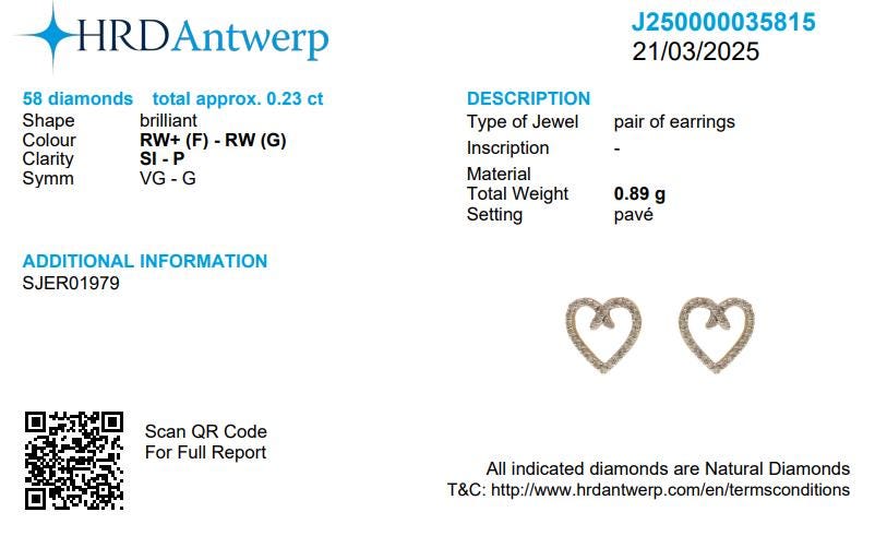 Kids Heart Design Diamond Stud Earrings, 14k Solid Gold, Natural Diamonds, Gift for toddlers/kids/girls, Ready To Ship, HRD Certified