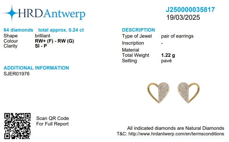 Kids Heart Diamond Stud Earrings, 14k Solid Gold, Natural Diamonds, Gift for toddlers/girls/kids, Ready To Ship, HRD Certified