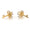 Load image into Gallery viewer, Kids Key Diamond Stud Earrings, 14k Solid Gold, Natural Diamonds, Kids Jewelry, Gift for toddlers/girls/kids, Ready To Ship
