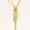 Load image into Gallery viewer, Cylindrical Diamond Charm Necklace with Gold tassels, 14k Solid Gold, Natural Diamonds, Multiple Chain Necklace, Modern Drop Chain Jewelry
