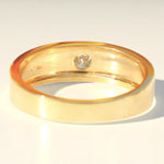 Load image into Gallery viewer, Round Solitaire Diamond Ring, 14k Solid Gold, Natural Diamonds, Men&#39;s Engagement Ring, Two Tone Wedding Statement Band, Gift for him
