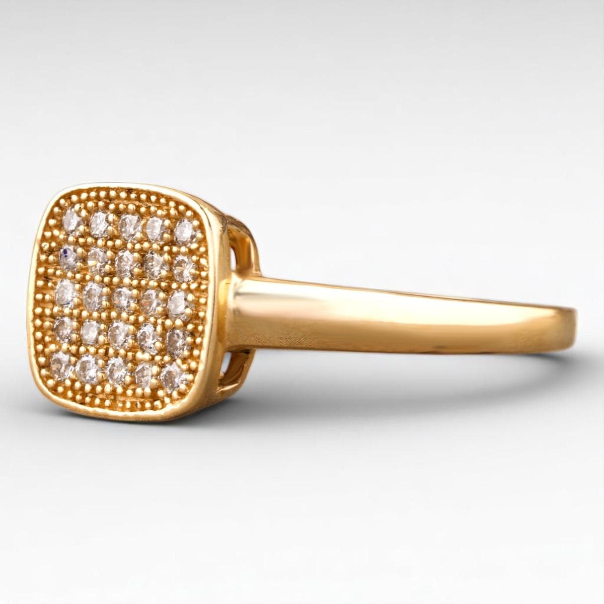 Square Grid Men's Diamond Ring | 14k Solid Gold | Handmade Jewelry | Cluster Statement Ring | Gift for Him