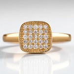 Load image into Gallery viewer, Square Grid Men&#39;s Diamond Ring | 14k Solid Gold | Handmade Jewelry | Cluster Statement Ring | Gift for Him
