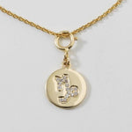 Load image into Gallery viewer, Capricorn Horoscope Birth Sign Charm, 14k Solid Gold, Natural Diamonds, Zodiac Constellation Everyday Jewelry, Astrology Gift
