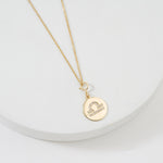 Load image into Gallery viewer, Libra Horoscope Birth Sign Charm, 14k Solid Gold, Natural Diamonds, Zodiac Constellation Everyday Jewelry, Astrology Gift
