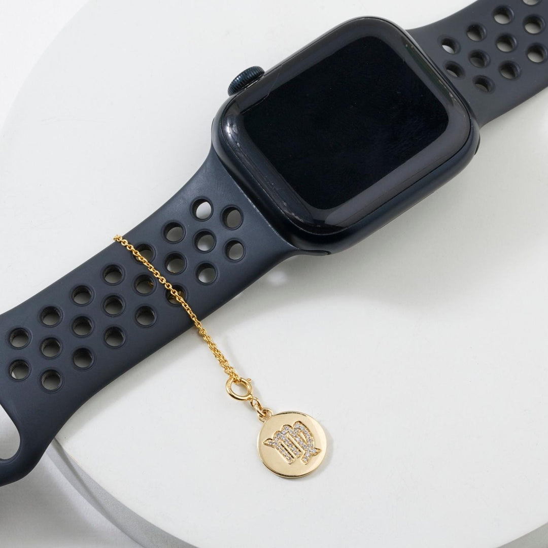 Virgo Horoscope Birth Sign Charm, 14k Solid Gold, Natural Diamonds, Zodiac Jewelry, Everyday Jewelry, Astrology Gift