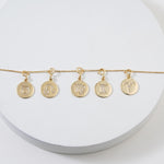 Load image into Gallery viewer, Sagittarius Horoscope Birth Sign Charm, 14k Solid Gold, Natural Diamonds, Zodiac Constellation Everyday Jewelry, Astrology Gift
