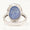 Load image into Gallery viewer, Blue Sapphire Diamond Halo Ring, 14k Solid Gold, Natural Diamonds, Gemstone Cabochon Jewelry, Statement Ring, Ready To Ship, HRD Certified
