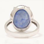 Load image into Gallery viewer, Oval Blue Sapphire Natural Diamond Ring: 14k Solid Gold Gemstone Halo Jewelry, HRD Certified, Ready To Ship
