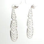 Load image into Gallery viewer, Geometric Chandelier Natural Diamond Earrings: 14k Solid Gold Wedding Long Statement Danglers, IGI Certified, Ready To Ship
