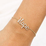 Load image into Gallery viewer, Hope Diamond Bracelet, 14k Solid Gold, Natural Diamonds, Affirmation Jewelry, Everyday Handcrafted Jewelry, Ready To Ship, Women&#39;s Day Gift
