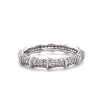 Load image into Gallery viewer, Bamboo Diamond Eternity Ring, 14k Solid Gold, Natural Diamonds, Minimalist Stacking Band, Everyday Jewelry, Ready To Ship
