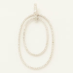 Load image into Gallery viewer, Oval Diamond Pendant, 14k Solid Gold, Natural Diamonds, Layering Loop Necklace, Everyday Necklace, Minimalistic Pendant, Unity Pendant
