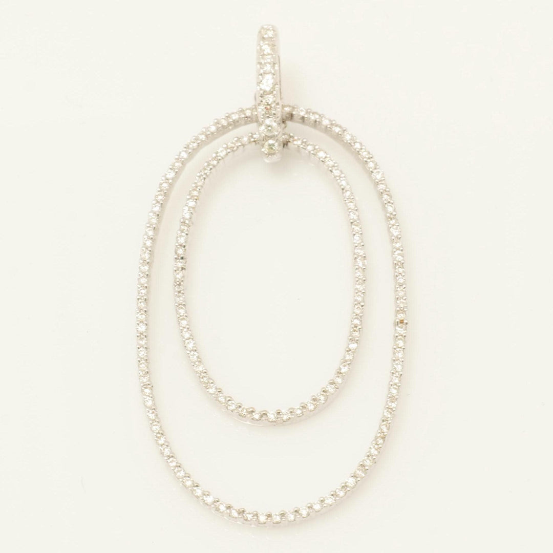 Oval Diamond Pendant, 14k Solid Gold, Natural Diamonds, Layering Loop Necklace, Everyday Necklace, Minimalistic Pendant, Unity Pendant