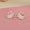 Load image into Gallery viewer, Kids Bunny Diamond Stud Earrings, 14k Solid Gold With Enameling, Natural Diamonds, Kids jewelry, Gift for toddlers/girls/kids, Ready To Ship
