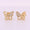 Load image into Gallery viewer, Kids Winged Butterfly Diamond Stud Earrings, 14k Solid Gold, Natural Diamonds, Kids Animal jewelry, Gift for toddlers/girls/kids
