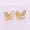 Load image into Gallery viewer, Kids Winged Butterfly Diamond Stud Earrings, 14k Solid Gold, Natural Diamonds, Kids Animal jewelry, Gift for toddlers/girls/kids
