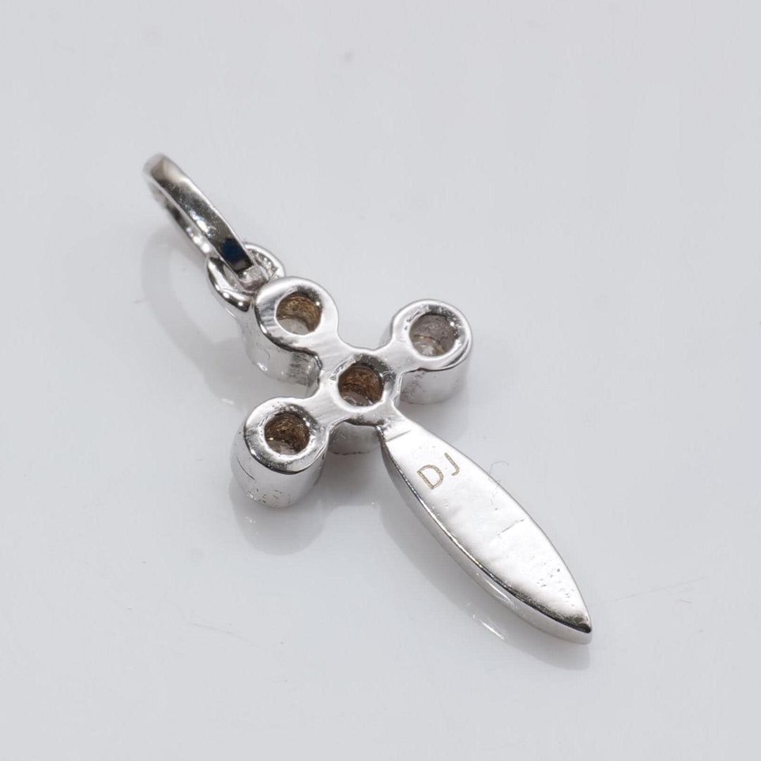 Cross Diamond Pendant, 14k Solid Gold, Natural Diamonds, Religious Adjustable Necklace, Everyday Jewelry, Minimalistic Stacking Pendant