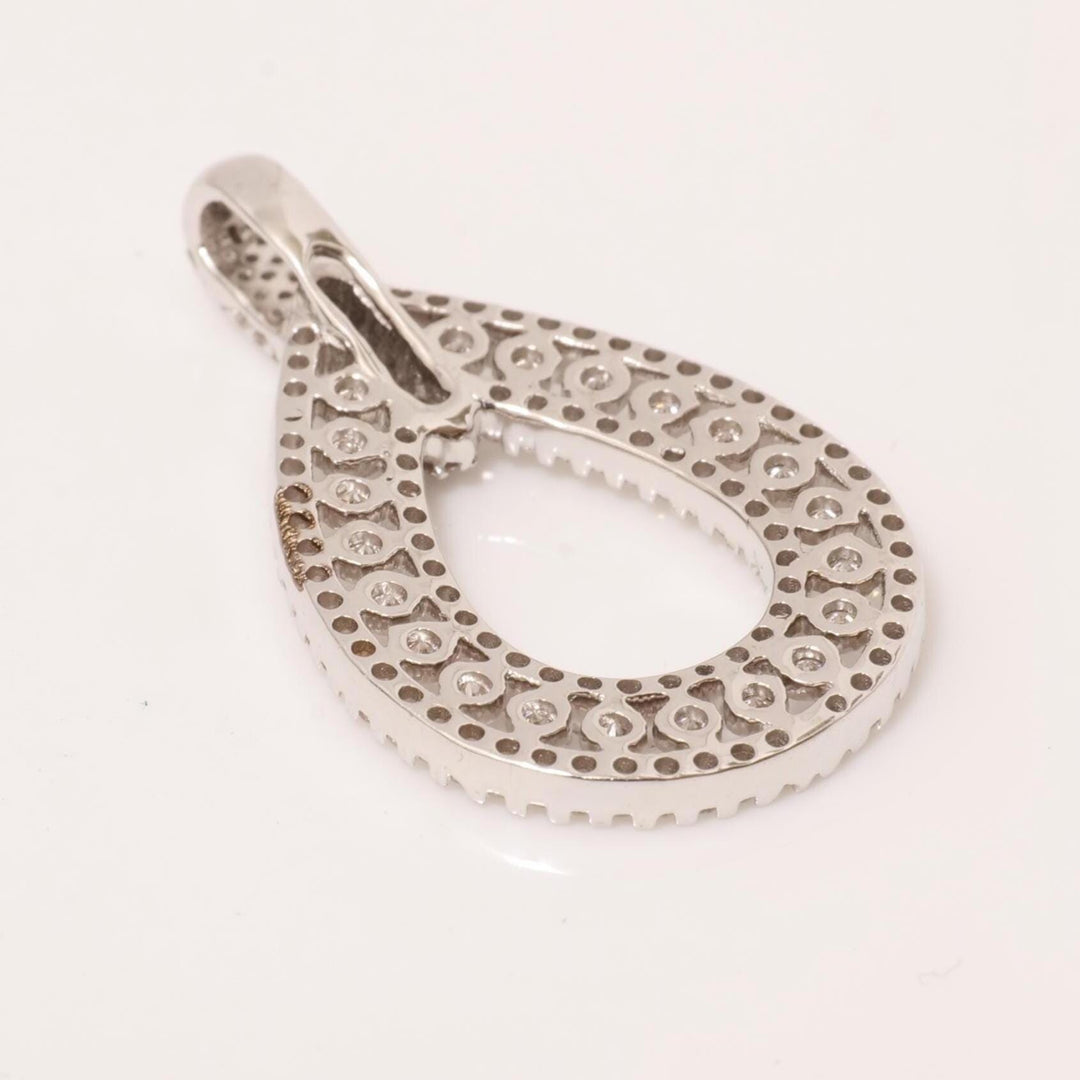 Pear Natural Diamond Stackable Pendant, 14k Solid Gold Everyday Layering Jewellery, Certified Jewelry