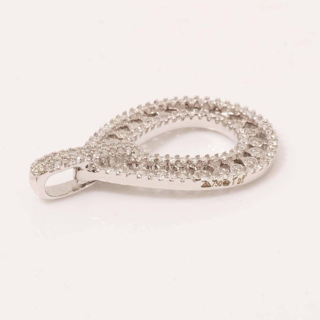 Pear Natural Diamond Stackable Pendant, 14k Solid Gold Everyday Layering Jewellery, Certified Jewelry