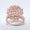 Load image into Gallery viewer, Flower Halo Diamond Ring, 14k Solid Gold, Natural Diamonds, Filigree Illusion Set Ring, Sunburst Cocktail Ring, Ready To Ship, IGI Certified
