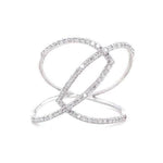 Load image into Gallery viewer, Intertwined Diamond Loop Band Ring, 14k Solid Gold, Criss Cross Ring, Natural Diamonds, Statement Jewelry, Certified Jewelry
