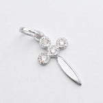 Load image into Gallery viewer, Cross Diamond Pendant, 14k Solid Gold, Natural Diamonds, Religious Adjustable Necklace, Everyday Jewelry, Minimalistic Stacking Pendant
