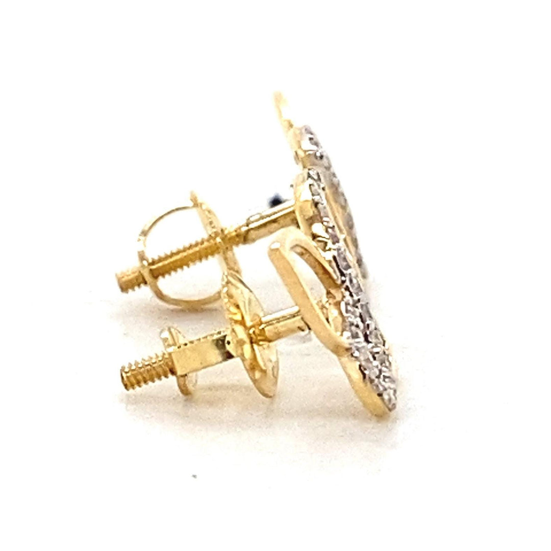 Kids Butterfly Diamond Stud Earrings, 14k Solid Gold, Natural Diamonds,  Open Wing Insect Jewelry, Gift for toddlers/girls, Ready To Ship