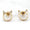 Load image into Gallery viewer, Kids Cat Ear Diamond Stud Earrings, 14k Solid Gold, Natural Diamonds, Animal jewelry, Gift for toddlers/girls/kids, Ready To Ship
