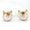 Load image into Gallery viewer, Kids Cat Ear Diamond Stud Earrings, 14k Solid Gold, Natural Diamonds, Animal jewelry, Gift for toddlers/girls/kids, Ready To Ship
