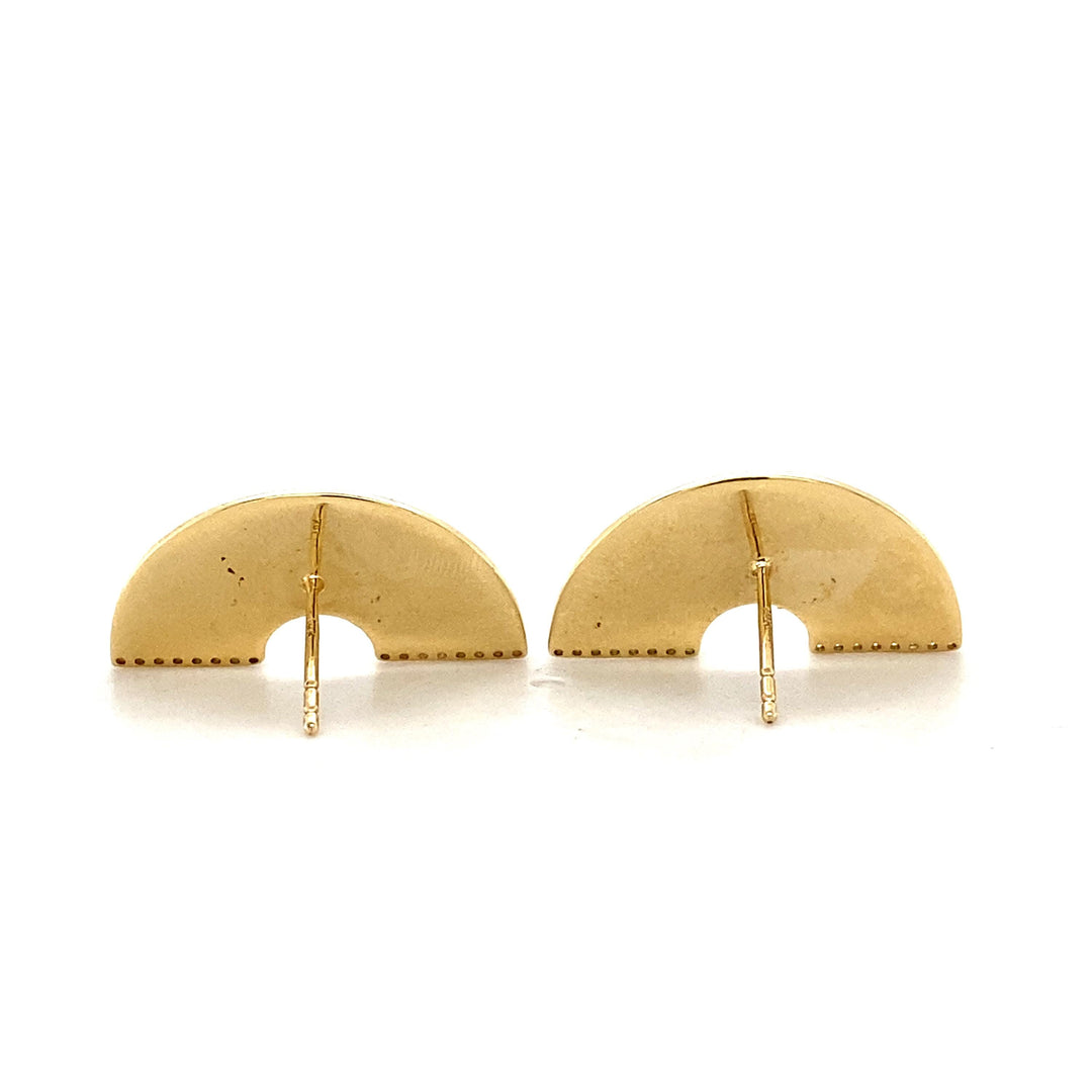 Kids Rainbow Diamond Stud Earrings, 14k Solid Gold With Enameling, Natural Diamonds, Kids jewelry, Gift for toddlers/girls/kids