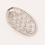 Load image into Gallery viewer, Oval Diamond Pendant, 14k Solid Gold, Natural Diamonds, Minimalist Pendant, Stacking Geometric Jewelry, Everyday Statement Necklace
