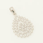 Load image into Gallery viewer, Teardrop Diamond Pendant, 14k Solid Gold, Natural Diamonds, Celestial Statement Necklace, Layering Cocktail Pendant, Floral Lattice Pendant
