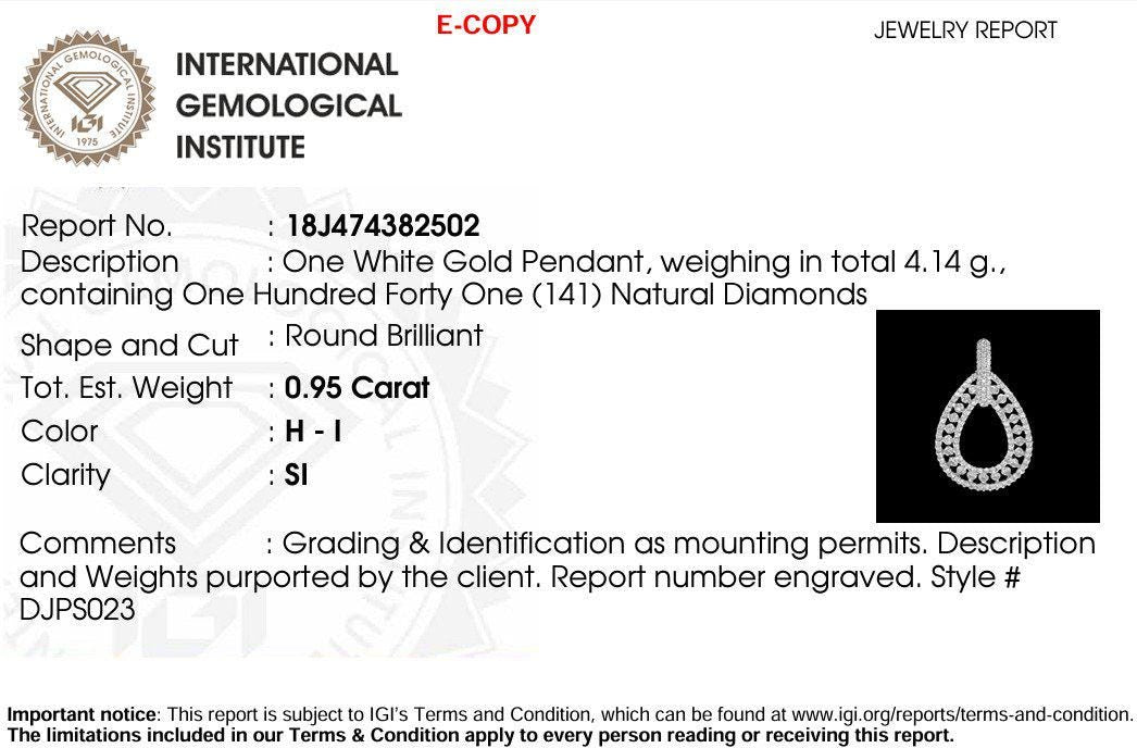 Pear Diamond Pendant, 14k Solid Gold, Natural Diamond, Stackable Everyday Necklace, Layering Statement Jewelry, Ready To Ship, IGI Certified