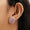 Load image into Gallery viewer, Pink Sapphires Diamond Halo Stud Earrings, 14K Solid Gold, Natural Diamonds, Gemstone Statement Studs, Ready To Ship, HRD Certified
