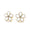 Load image into Gallery viewer, Kids Enameled Flower Diamond Earrings, 14k Solid Gold, Natural Diamonds, Bezel Set Floral Studs, Ready To Ship, HRD Certified
