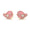 Load image into Gallery viewer, Kids Pink Bird Diamond Stud Earrings, 14k Solid Gold With Enameling, Natural Diamonds, Gift for toddlers/girls/kids, Ready To Ship

