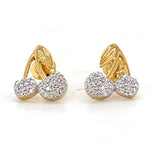 Load image into Gallery viewer, Kids Cherry Diamond Stud Earrings, 14k Solid Gold, Natural Diamonds, Fruit Jewelry, Gift for toddlers/girls, Ready To Ship, HRD Certified
