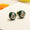 Load image into Gallery viewer, Kids Enameled Diamond Stud Earrings, 14k Solid Gold, Natural Diamonds, Everyday Enamel Studs, Gift for toddlers/girls/kids, Ready To Ship
