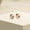 Load image into Gallery viewer, Kids Enameled Diamond Stud Earrings, 14k Solid Gold, Natural Diamonds, Everyday Jewelry, Gift for girls, Ready To Ship, HRD Certified
