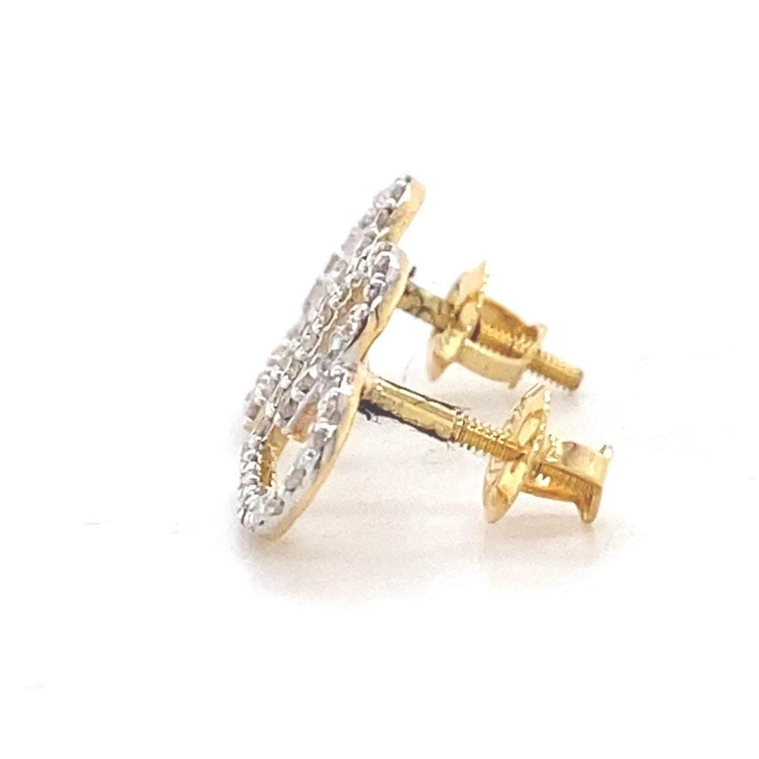 Kids Heart Design Diamond Stud Earrings, 14k Solid Gold, Natural Diamonds, Gift for toddlers/kids/girls, Ready To Ship, HRD Certified